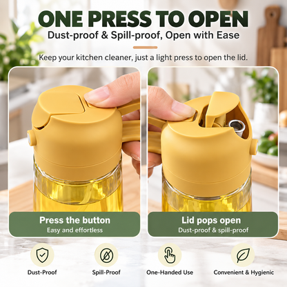 2-in-1 Oil Dispenser & Sprayer – Pour & Mist Cooking Oil Bottle